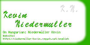 kevin niedermuller business card