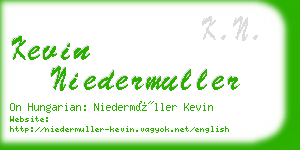 kevin niedermuller business card